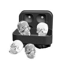 Cargar imagen en el visor de la galería, Bandeja Molde Cubos de Hielo Flexible de Silicona Calavera