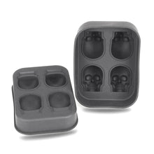 Cargar imagen en el visor de la galería, Bandeja Molde Cubos de Hielo Flexible de Silicona Calavera