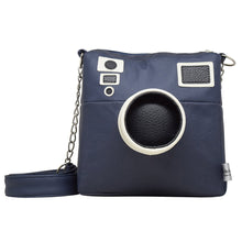 Cargar imagen en el visor de la galería, Bolsa Cartera Diseño de Cámara 3D Cuadrada Azul Marino