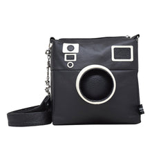 Cargar imagen en el visor de la galería, Bolsa Cartera Diseño de Cámara 3D Cuadrada Negro