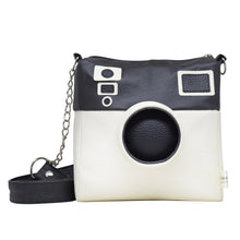 Cargar imagen en el visor de la galería, Bolsa Cartera Diseño de Cámara 3D Cuadrada Negro Blanco