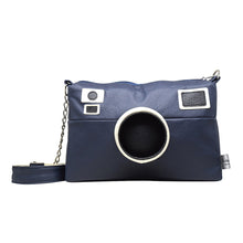 Cargar imagen en el visor de la galería, Bolsa Cartera Diseño de Cámara 3D Rectangular Azul Marino