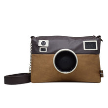 Cargar imagen en el visor de la galería, Bolsa Cartera Diseño de Cámara 3D Rectangular Café