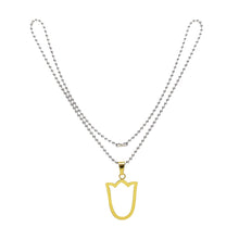 Cargar imagen en el visor de la galería, Collar con Dije Tulipán Dorado Acero Inoxidable