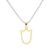 Cargar imagen en el visor de la galería, Collar con Dije Tulipán Dorado Acero Inoxidable