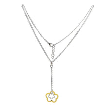 Cargar imagen en el visor de la galería, Collar Doble Flor Dorado Plateado Acero Inoxidable