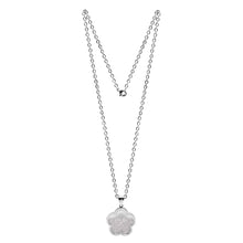 Cargar imagen en el visor de la galería, Collar Dije de Flor con Cristales Acero Inoxidable Mujer