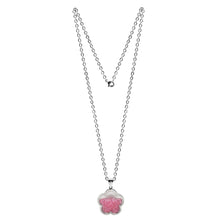 Cargar imagen en el visor de la galería, Collar Dije de Flor Cristales Rosa Acero Inoxidable Mujer