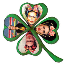 Cargar imagen en el visor de la galería, Set de 6 Imanes Trebol Fridas MDF