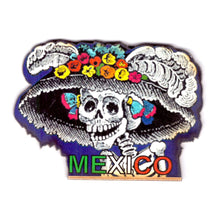 Cargar imagen en el visor de la galería, Set de 4 Imanes Catrinas México MDF