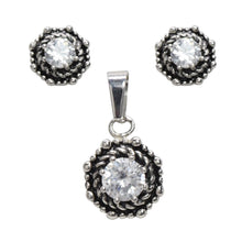 Cargar imagen en el visor de la galería, Paquete Bolsa Guanajuato y Juego de Collar y Aretes Circular con Piedras