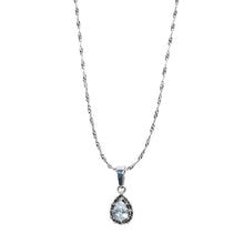 Cargar imagen en el visor de la galería, Juego Collar Cadena y Aretes en Gota Piedra Mujer
