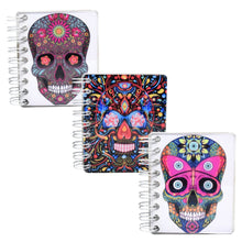 Cargar imagen en el visor de la galería, 3 Libretas Cuadernos Blocs Acrílico Diseños Varios Calaveras