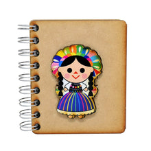 Cargar imagen en el visor de la galería, 3 Libretas Cuadernos Blocs MDF Diseños Varios Muñecas