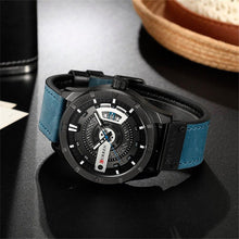 Cargar imagen en el visor de la galería, Reloj CURREN Futury Deportivo Caballero Fechador Azul Negro