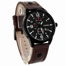 Cargar imagen en el visor de la galería, Reloj CURREN Deportivo Elegante Análogo Fechador Café