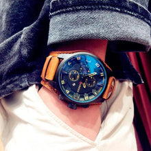 Cargar imagen en el visor de la galería, Reloj CURREN Clásico Correa Piel Sintética Movimiento de Cuarzo Fechador Café