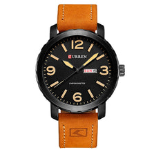 Cargar imagen en el visor de la galería, Reloj CURREN Dual Casual Caballero con Ventana de Fecha y Día Camel