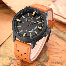 Cargar imagen en el visor de la galería, Reloj CURREN Primitive Análogo Casual Caballero con Fechador Camel