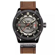 Cargar imagen en el visor de la galería, Reloj CURREN Futury Deportivo Caballero Fechador Café Negro