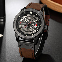Cargar imagen en el visor de la galería, Reloj CURREN Futury Deportivo Caballero Fechador Café Negro