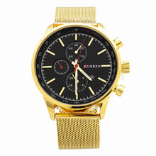 Cargar imagen en el visor de la galería, Reloj CURREN SCUD Clásico Correa Acero Inoxidable Movimiento de Cuarzo Dorado