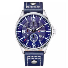 Cargar imagen en el visor de la galería, Reloj CURREN BEAR Análogo Deportivo Casual Fechador Azul