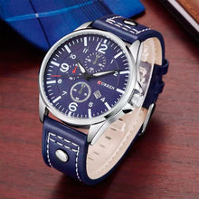 Cargar imagen en el visor de la galería, Reloj CURREN BEAR Análogo Deportivo Casual Fechador Azul