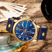 Cargar imagen en el visor de la galería, Reloj CURREN LION Deportivo Elegante Análogo Fechador Azul