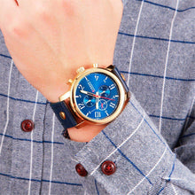 Cargar imagen en el visor de la galería, Reloj CURREN LION Deportivo Elegante Análogo Fechador Azul