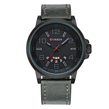Cargar imagen en el visor de la galería, Reloj CURREN Lonely Casual Caballero Ventana de Fecha y Día Negro