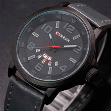 Cargar imagen en el visor de la galería, Reloj CURREN Lonely Casual Caballero Ventana de Fecha y Día Negro