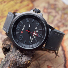 Cargar imagen en el visor de la galería, Reloj CURREN Lonely Casual Caballero Ventana de Fecha y Día Negro
