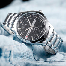 Cargar imagen en el visor de la galería, Reloj CURREN ARMONY Análogo Franja Metálica Fechador Plateado