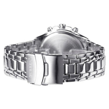 Cargar imagen en el visor de la galería, Reloj CURREN Elegante Análogo Correa Metal Fechador Plateado Negro