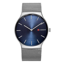Cargar imagen en el visor de la galería, Reloj CURREN Análogo Minimalista Elegante Ergonómico Plata - Azul