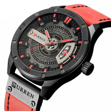 Cargar imagen en el visor de la galería, Reloj CURREN Futury Deportivo Caballero Fechador Rojo Negro