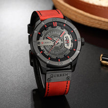 Cargar imagen en el visor de la galería, Reloj CURREN Futury Deportivo Caballero Fechador Rojo Negro