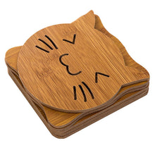 Cargar imagen en el visor de la galería, Salva Mantel Tapete Plato Vaso Olla Caliente Madera Gato