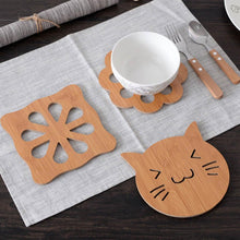 Cargar imagen en el visor de la galería, Salva Mantel Tapete Plato Vaso Olla Caliente Madera Gato