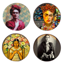 Cargar imagen en el visor de la galería, Porta vasos Imanes MDF Fridas Diseños 4 piezas