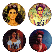 Cargar imagen en el visor de la galería, Porta vasos Imanes MDF Fridas 4 piezas