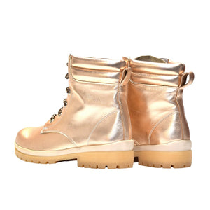Botas Metálicas Rosas Calzado Rojas
