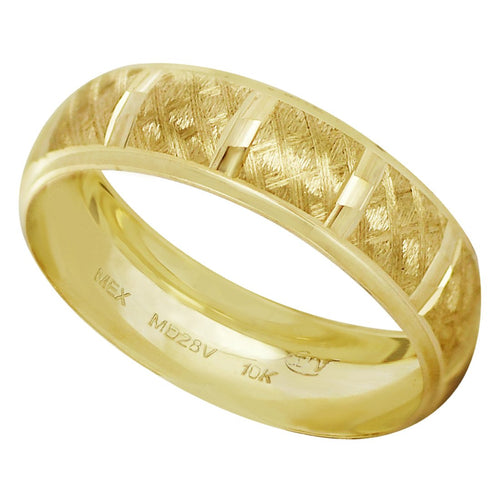 Anillo Argolla de Matrimonio Cuadro con Tapetillo Oro 10K