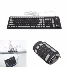 Cargar imagen en el visor de la galería, Teclado Portátil Flexible de Silicona 103 teclas Plegable