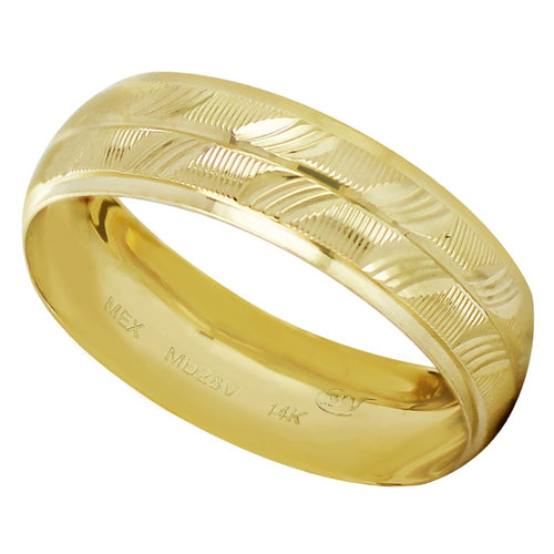 Anillo Argolla de Matrimonio Doble Diamantada Oro 14k