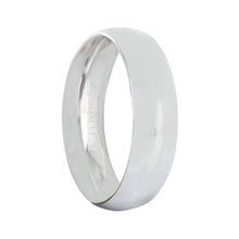 Cargar imagen en el visor de la galería, Anillo Argolla de Matrimonio Lisa Media Caña Oro Blanco 14K