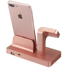 Cargar imagen en el visor de la galería, 2 en 1 Soporte para Cargador de Estación para Apple iWatch iPhone