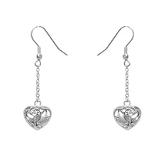 Cargar imagen en el visor de la galería, Juego Collar y Aretes Corazón Piedras Acero Inoxidable Mujer