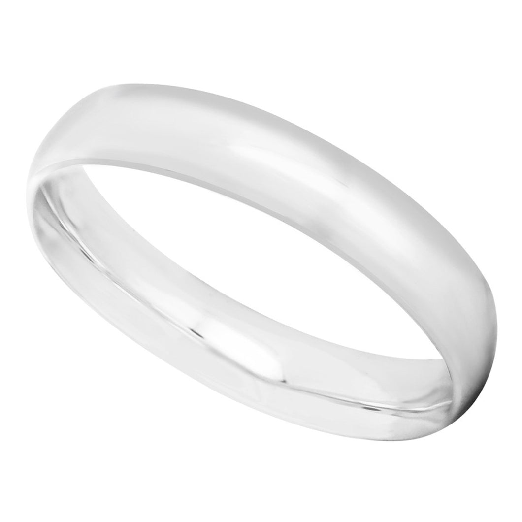 Anillo Argolla de Matrimonio Lisa Caña Oro Blanco 14K